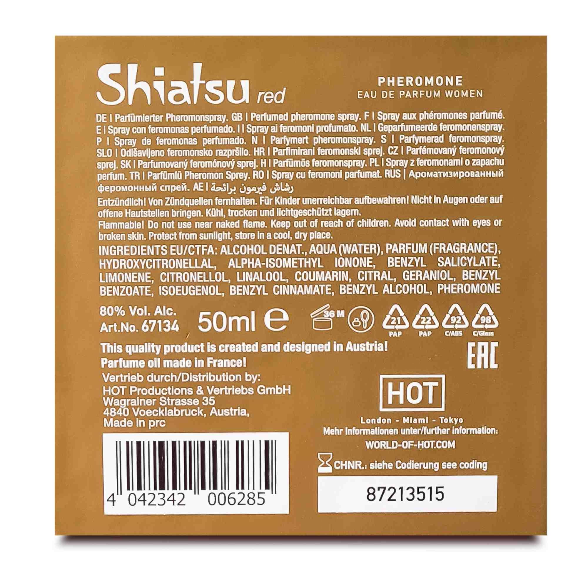 Perfumy feromonowe Hot Shiatsu czerwone 50 ml - obrazek 7