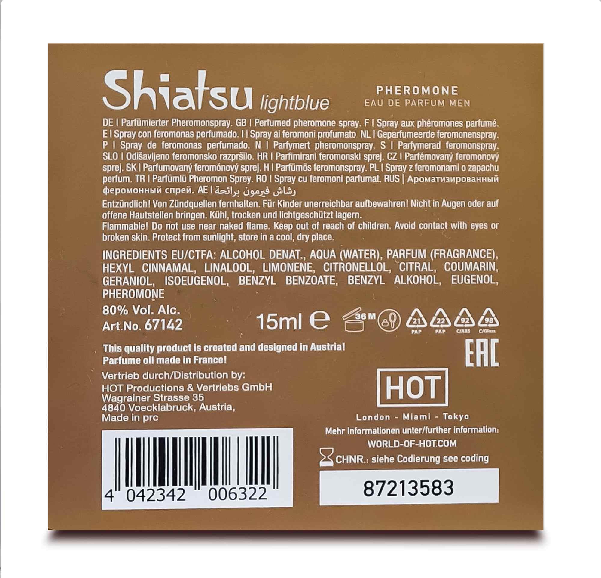 Perfumy feromonowe Shiatsu Hot jasnoniebieskie 15 ml - obrazek 4