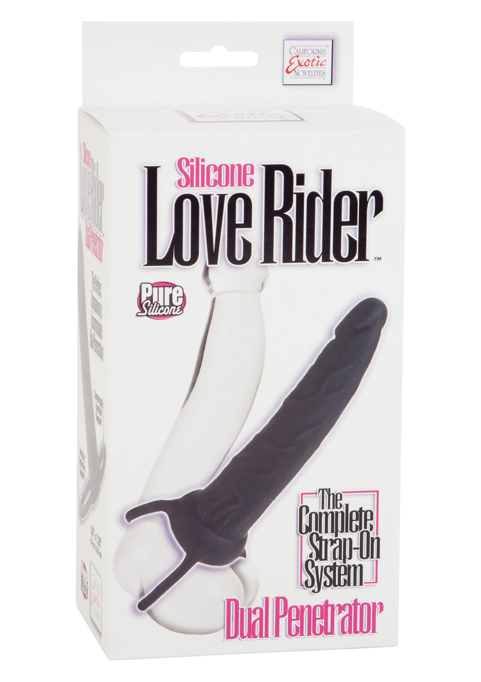Strap on silikonowy dual penetrator Calexotics czarny 14 cm - obrazek 4