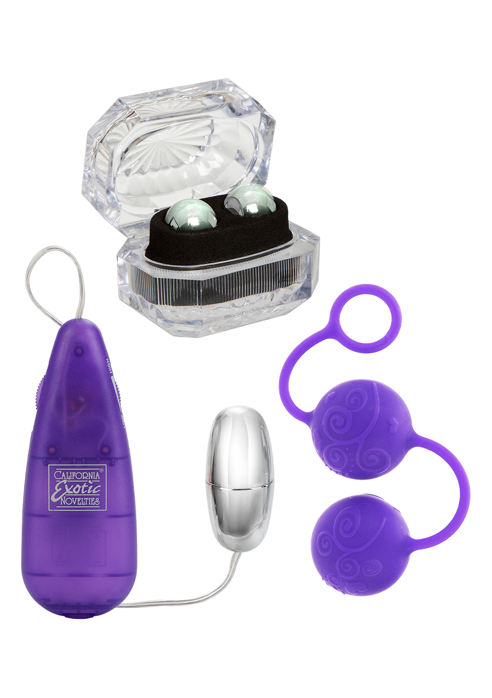 Zestaw Kegel silikonowy Calexotics fioletowy 5 cm - obrazek 3