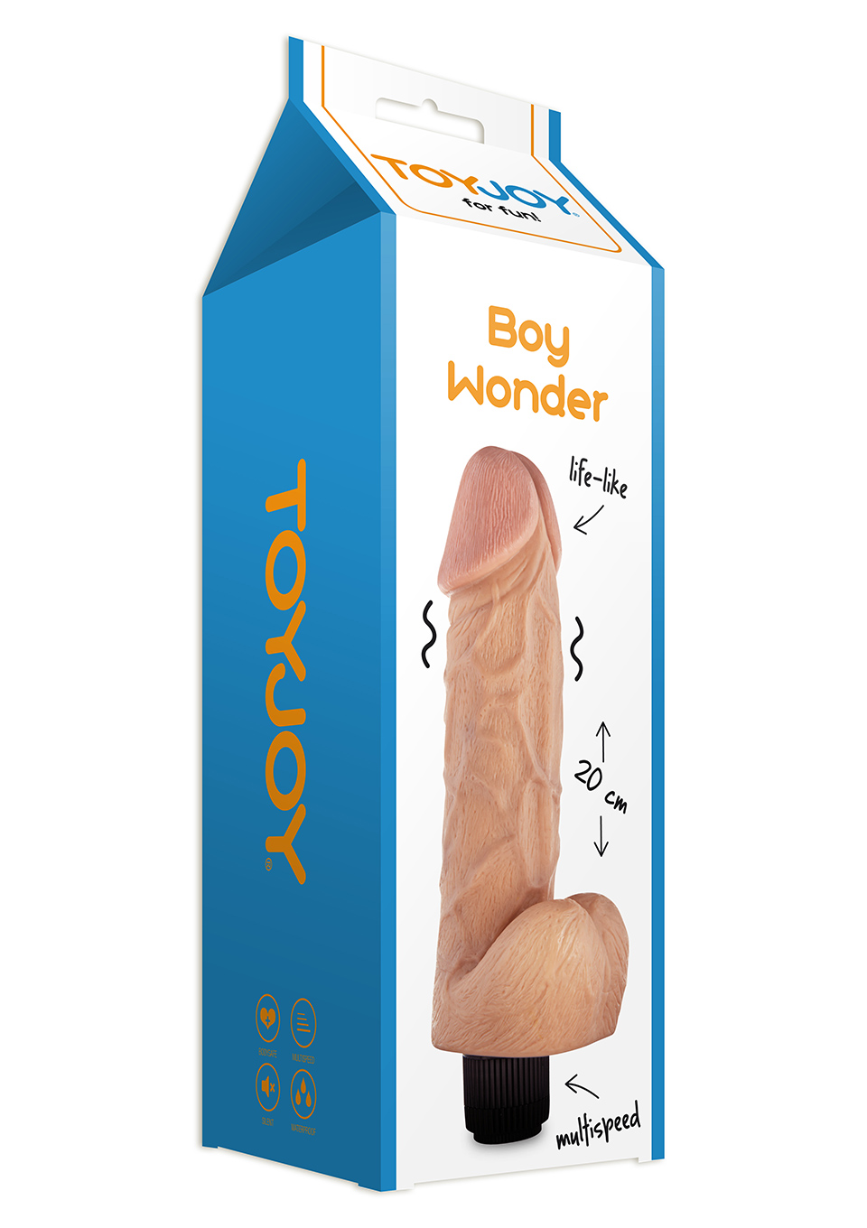 Wibrator realistyczny Boy Wonder ToyJoy 20 cm jasny - obrazek 3