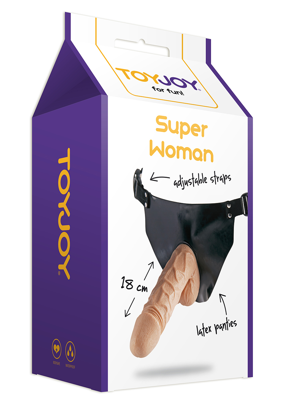 Strapon Superwoman ToyJoy jasny odcień skóry 4.5 cm - obrazek 4