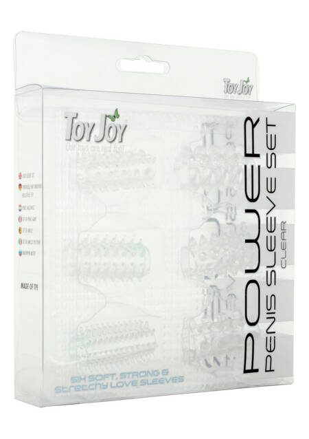 Zestaw nakładek na penisa Power Transparent ToyJoy