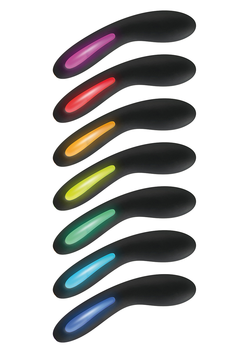 Wibrator punktu G ToyJoy Luminate silikonowy czarny USB 17 cm - obrazek 6