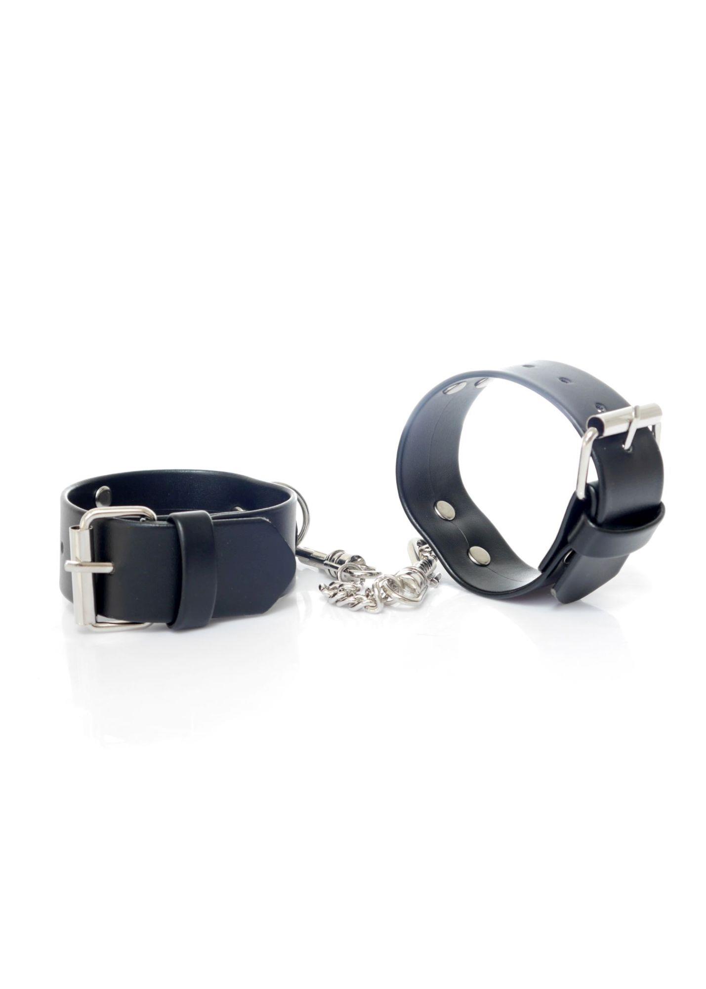 Kajdanki z ćwiekami Fetish B Series 3 cm regulowane - obrazek 2