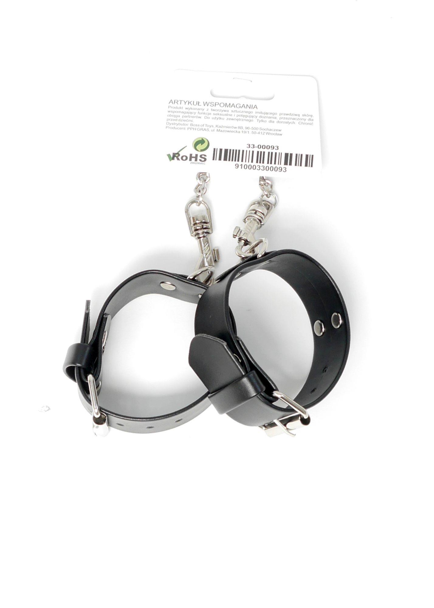 Kajdanki z ćwiekami Fetish B Series 3 cm regulowane - obrazek 6