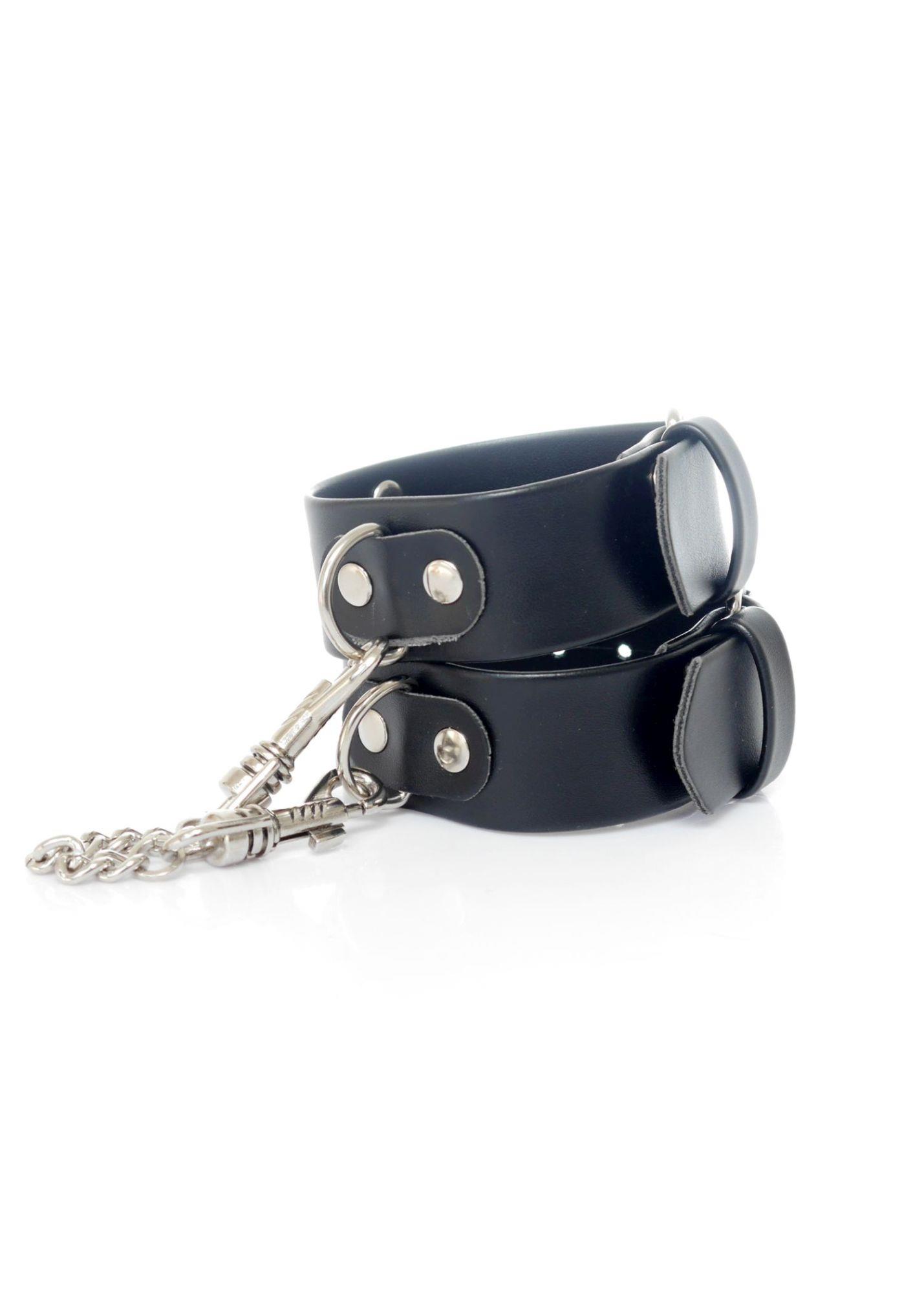 Kajdanki z ćwiekami Fetish B Series 3 cm regulowane - obrazek 7