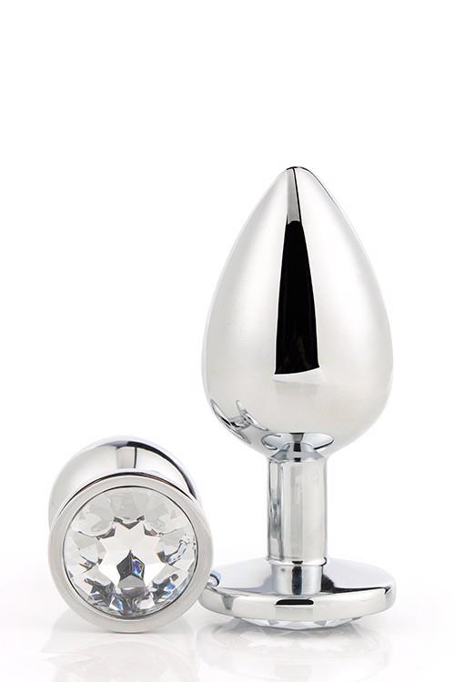 Aluminiowy korek analny Gleaming Love srebrny duży - obrazek 6