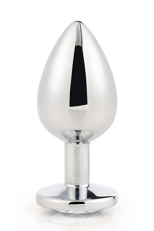 Aluminiowy korek analny Gleaming Love srebrny duży - obrazek 8