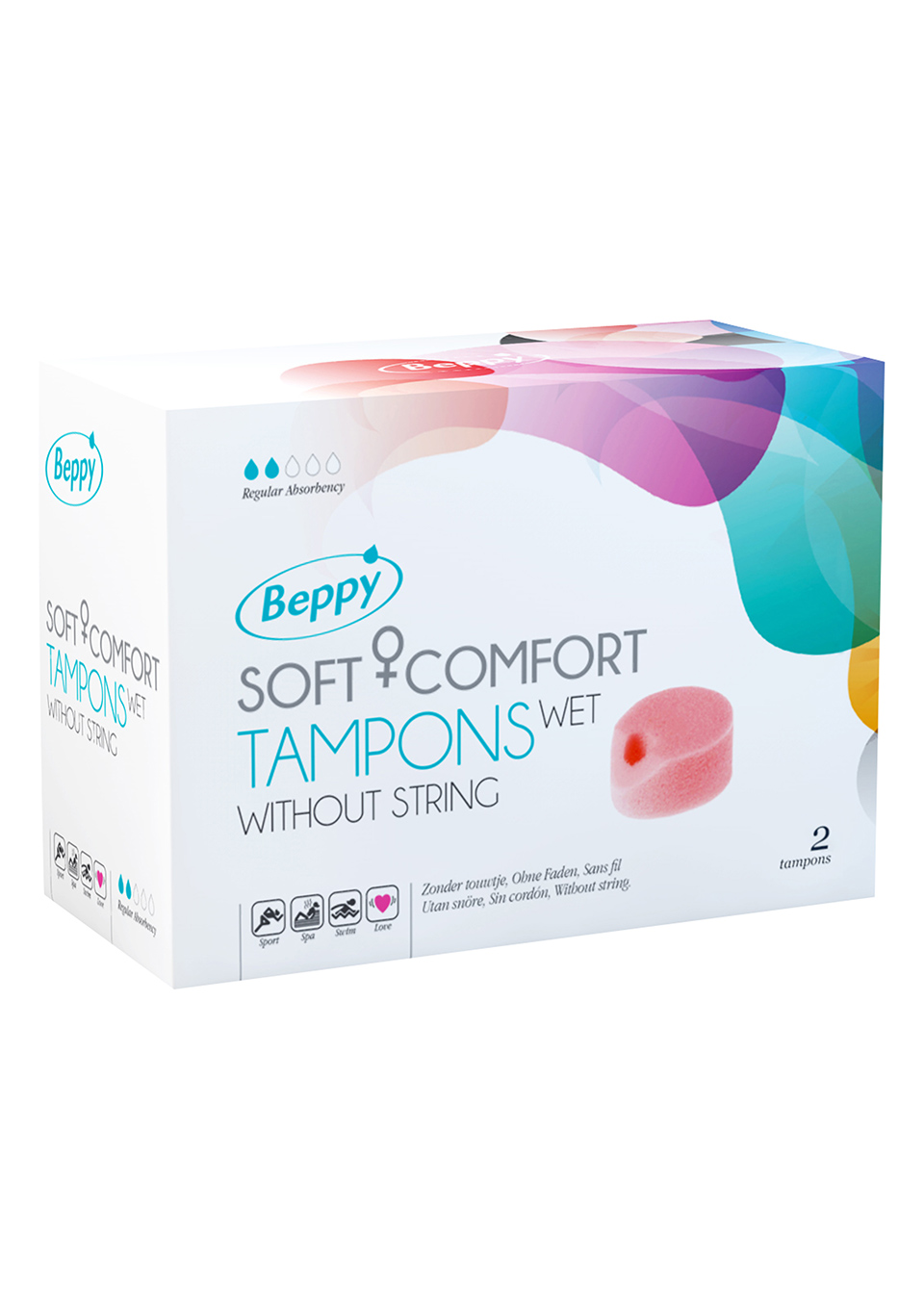 Tampony Beppy Soft Comfort Mokre Naturalne 2 sztuki