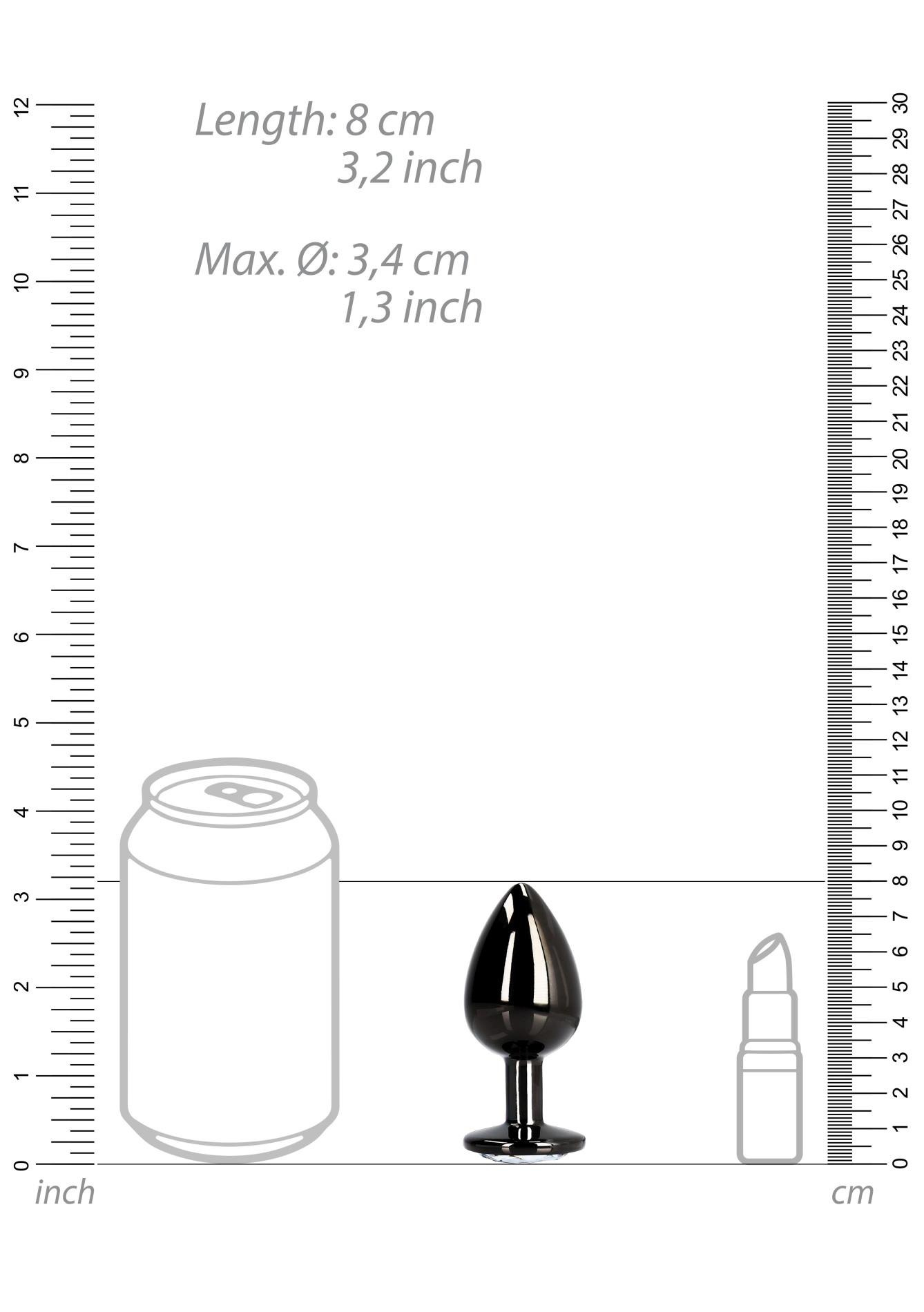 Korek analny z okrągłym klejnotem Ouch! średni 7 cm - obrazek 9