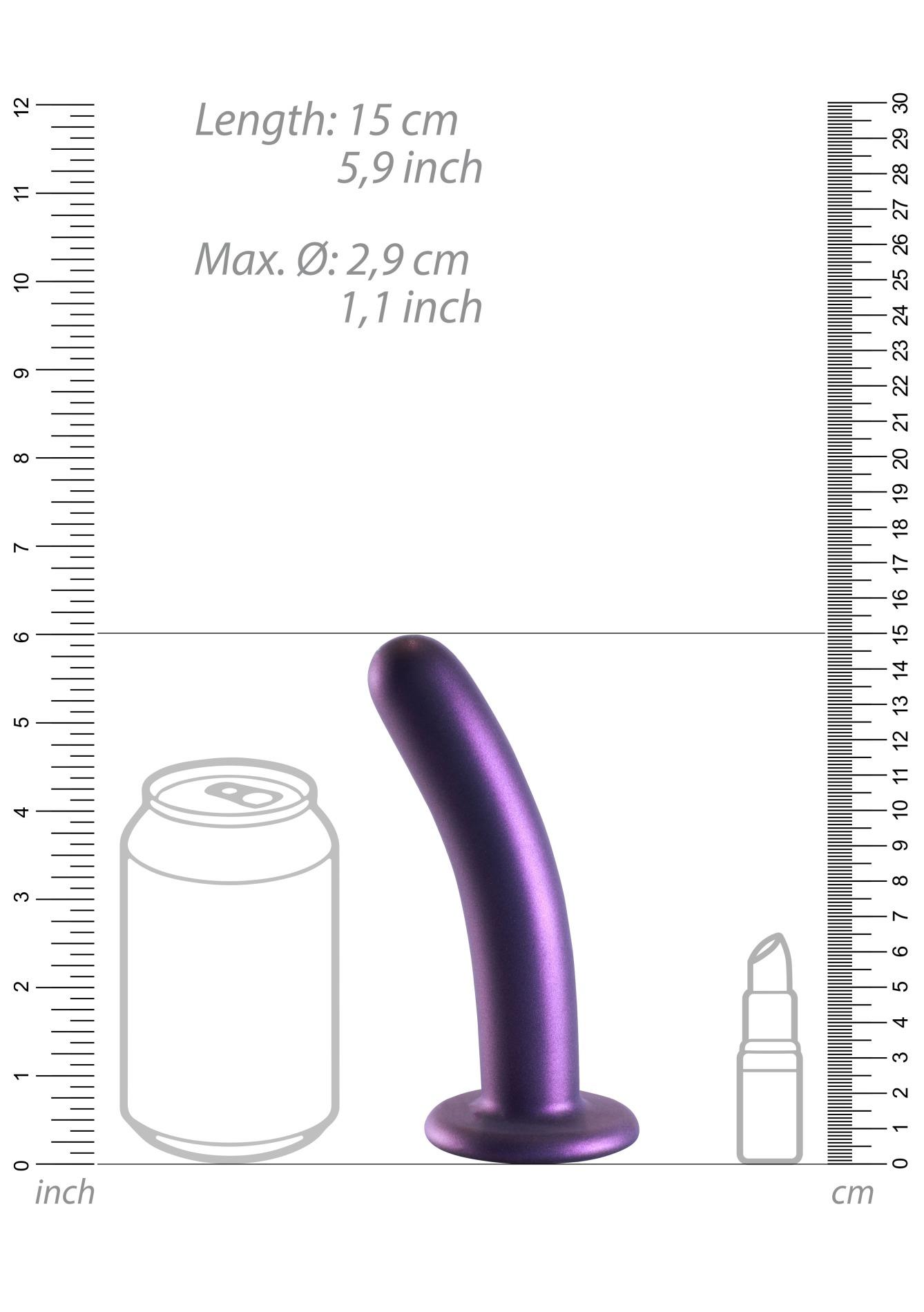 Dildo silikonowe zakrzywione Ouch! metaliczne 14,5 cm - obrazek 10