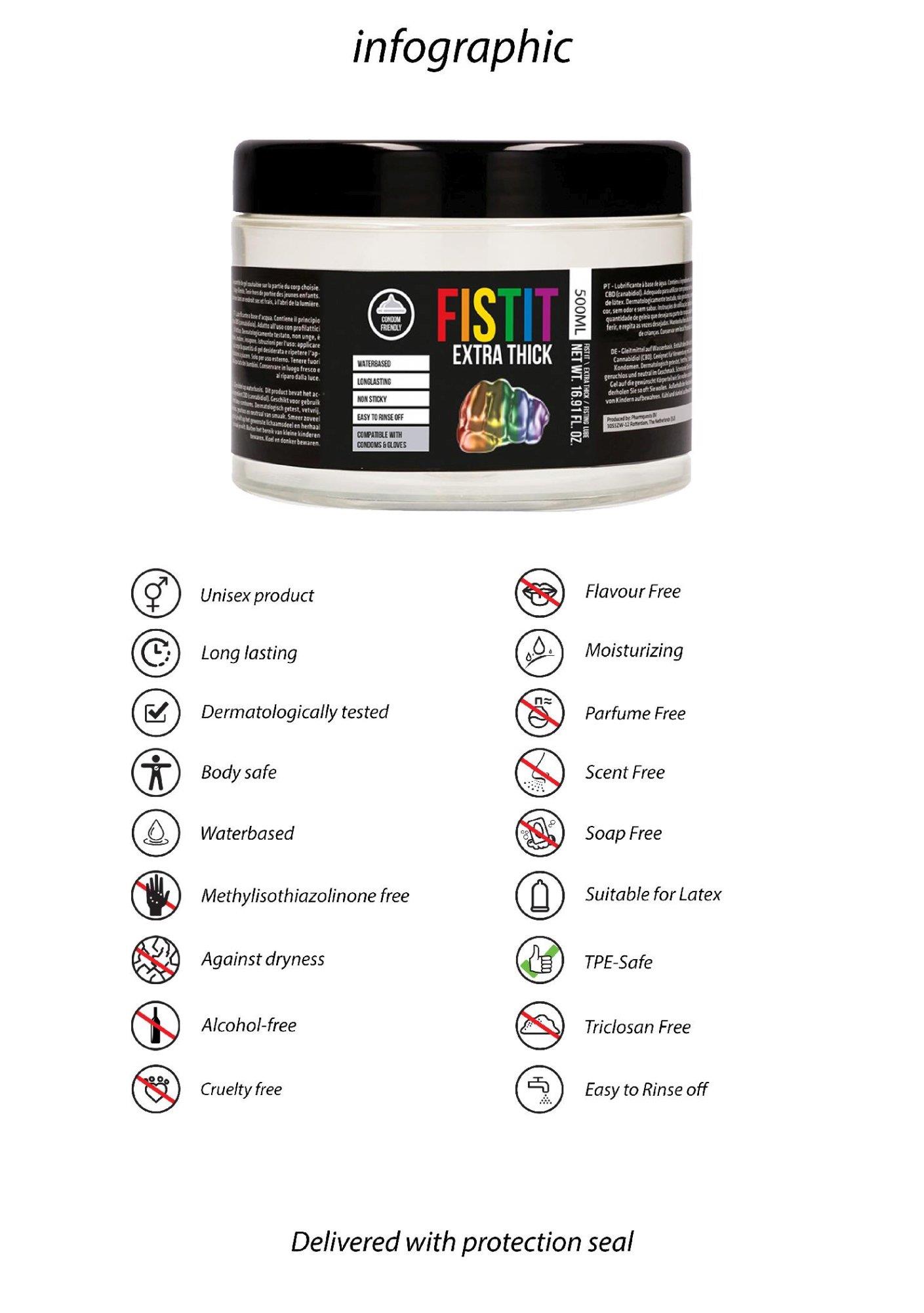 Żel do fistingu Fist It Extra Thick tęczowy 500 ml - obrazek 8