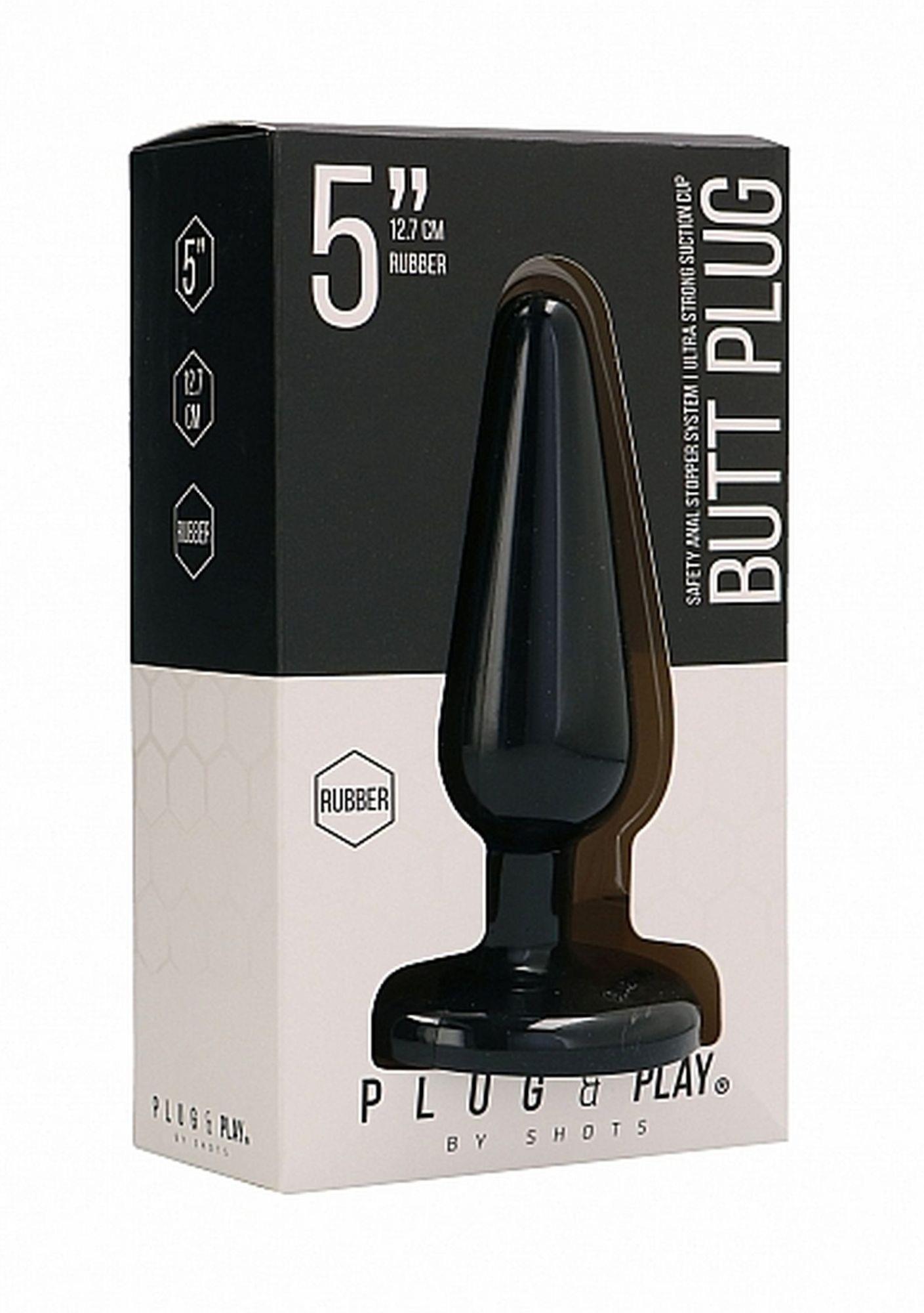 Korek analny Plug & Play Basic 12 cm czarny - obrazek 2