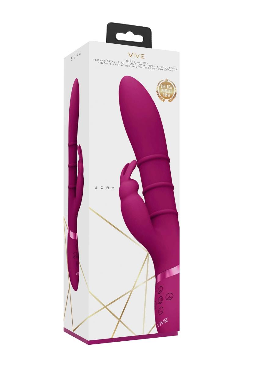 Stimulating Rings, Vibrating G-Spot Rabbit - Pink - obrazek 7