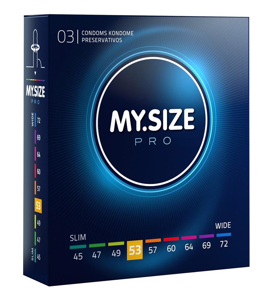 Cienkie prezerwatywy wegańskie MY.SIZE PRO 53 mm 3 szt