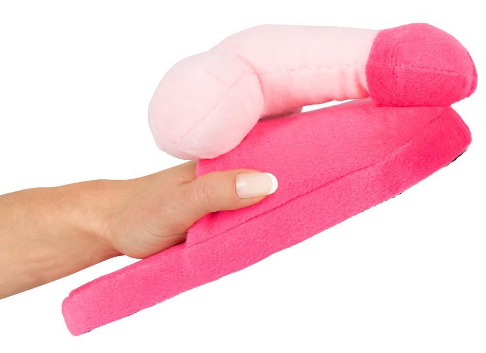 Różowe pluszowe kapcie z penisem - obrazek 7