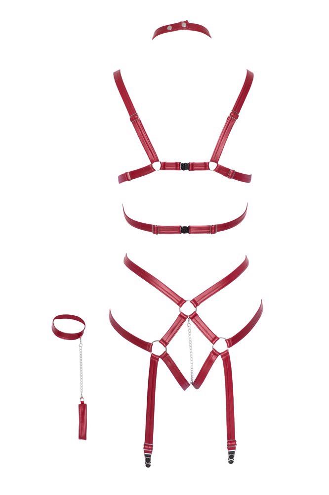 Body bondage Bad Kitty ciemnoczerwone L/XL - obrazek 8