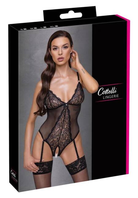 Body bez krocza Cottelli LINGERIE czarne XL