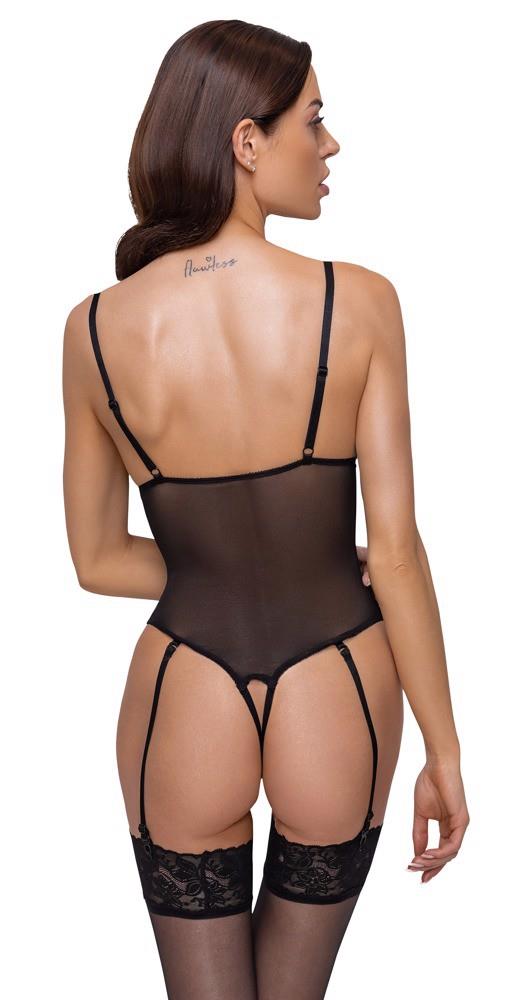 Body bez krocza Cottelli LINGERIE czarne XL - obrazek 11