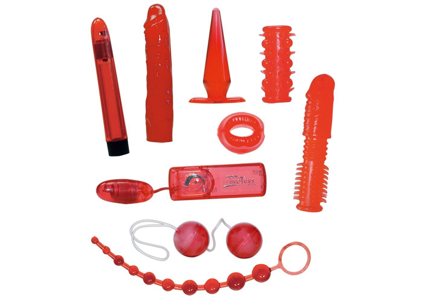 Czerwony 9 częściowy zestaw erotyczny You2Toys - obrazek 3