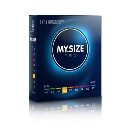 Cienkie prezerwatywy wegańskie MY.SIZE PRO 53 mm 3 szt