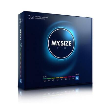 Prezerwatywy XXL cienkie MY.SIZE PRO 72 mm transparentne 23 cm