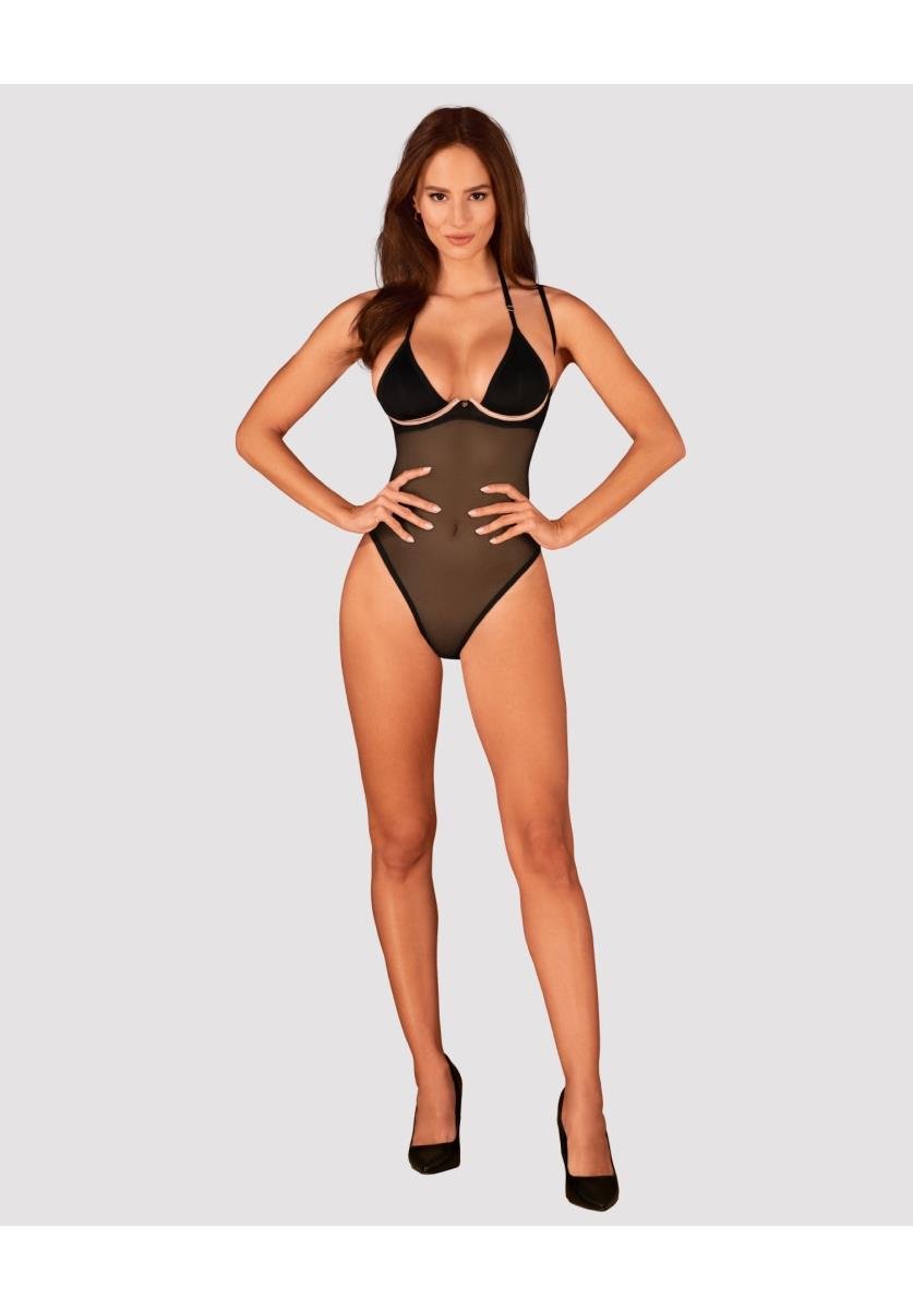 Body erotyczne Selinne Obsessive czarne XS/S - obrazek 3