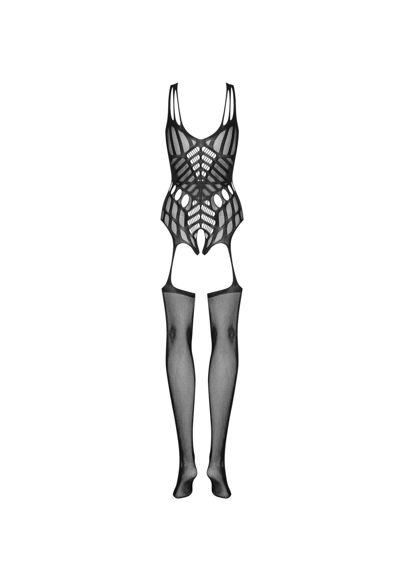 Bodystocking Obsessive G139 czarny geometryczny S/M/L - obrazek 6