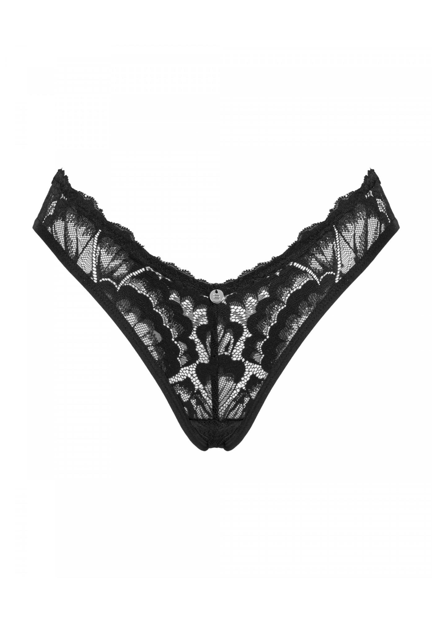 Figi koronkowe Obsessive Alessya czarne XS/S - obrazek 7