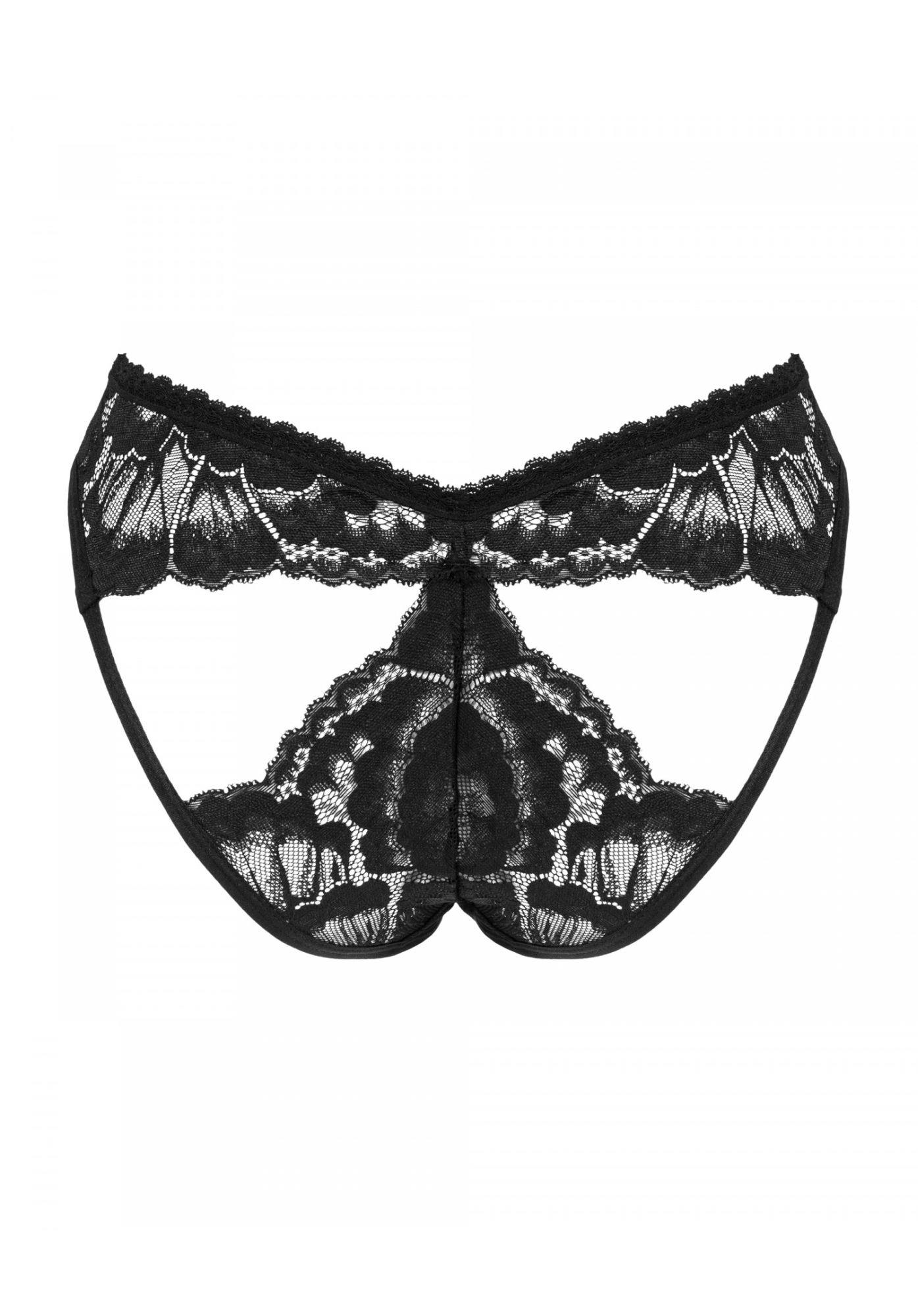 Figi koronkowe Obsessive Alessya czarne XS/S - obrazek 8