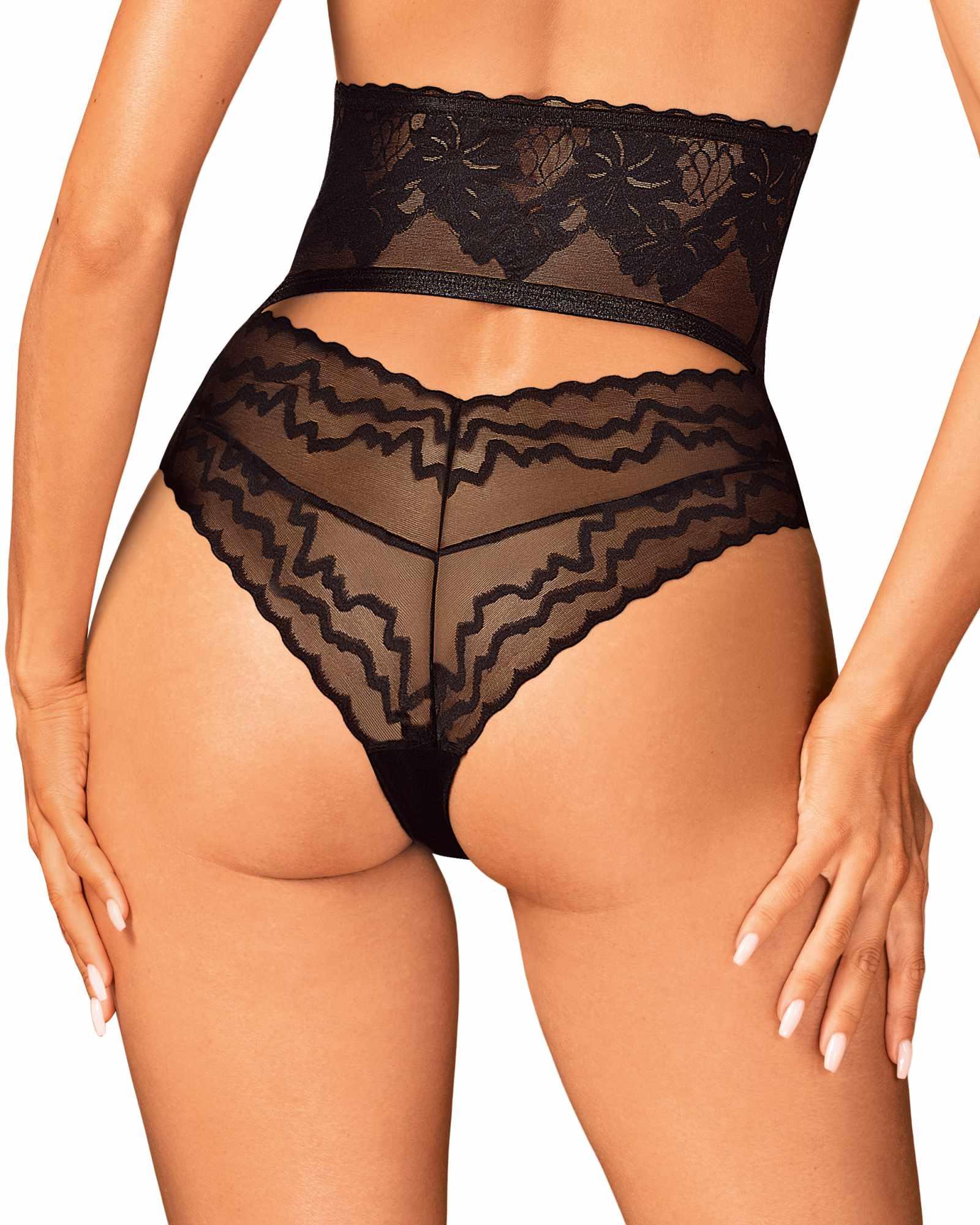 Figi otwarte Obsessive Arienna czarne XS/S - obrazek 4