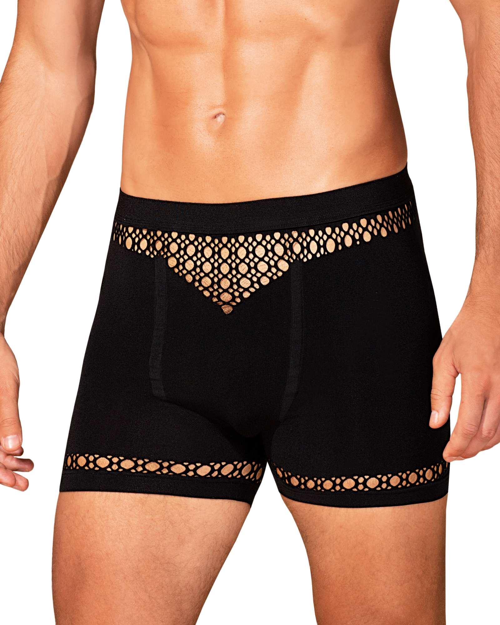 Bokserki erotyczne Obsessive M102 z wycięciami czarne S/M/L - obrazek 3