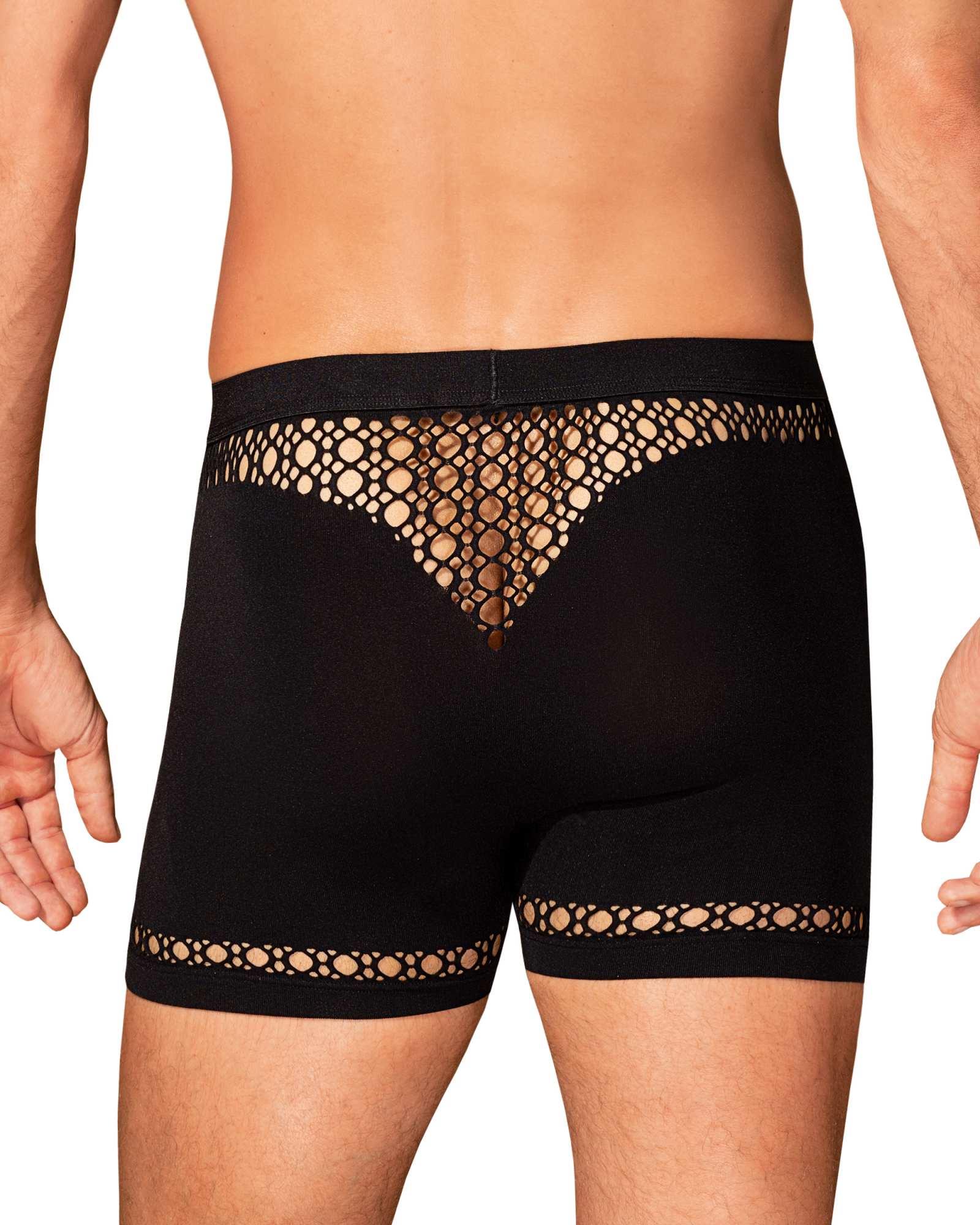 Bokserki erotyczne Obsessive M102 z wycięciami czarne S/M/L - obrazek 4