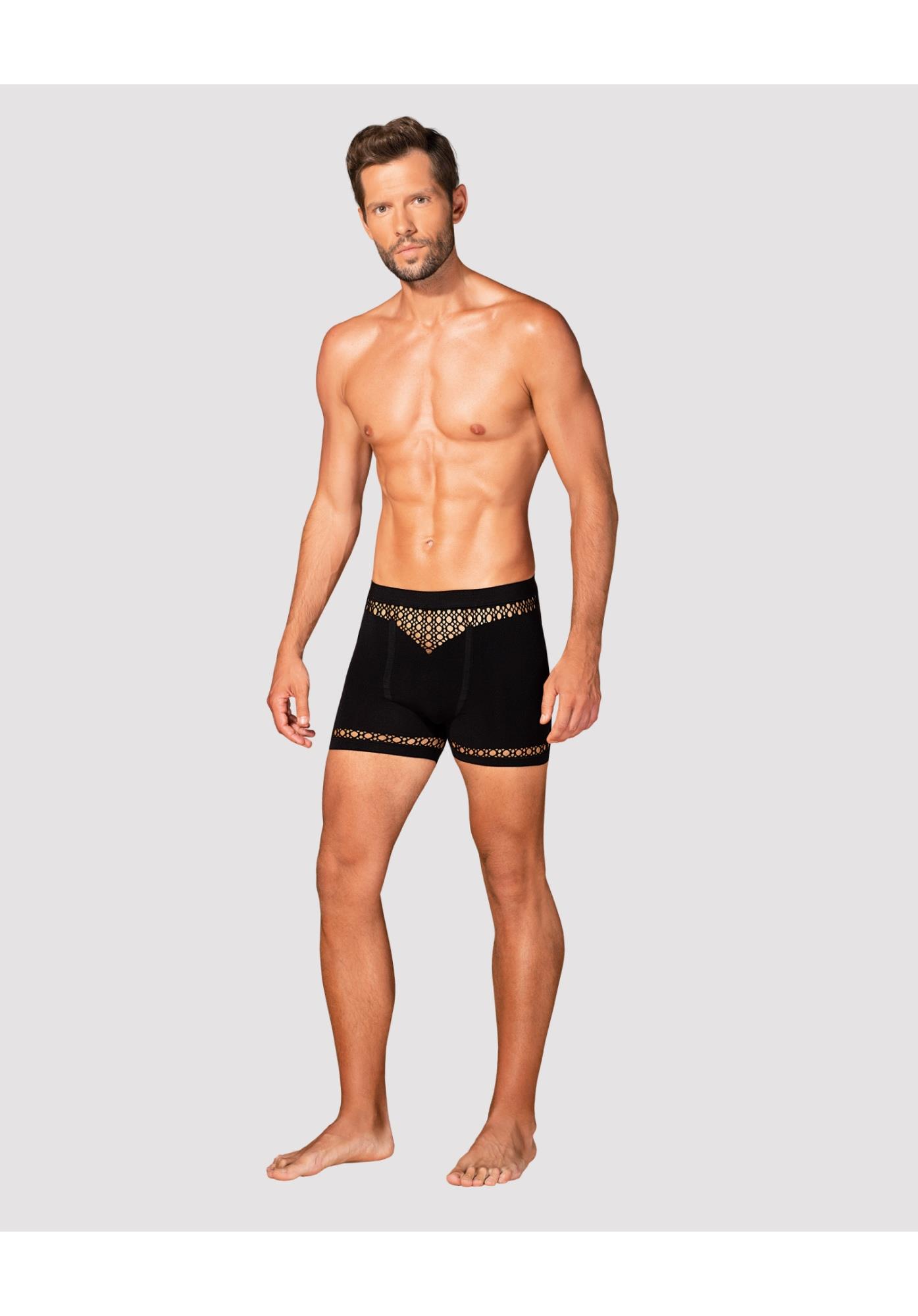 Bokserki erotyczne Obsessive M102 z wycięciami czarne S/M/L - obrazek 5