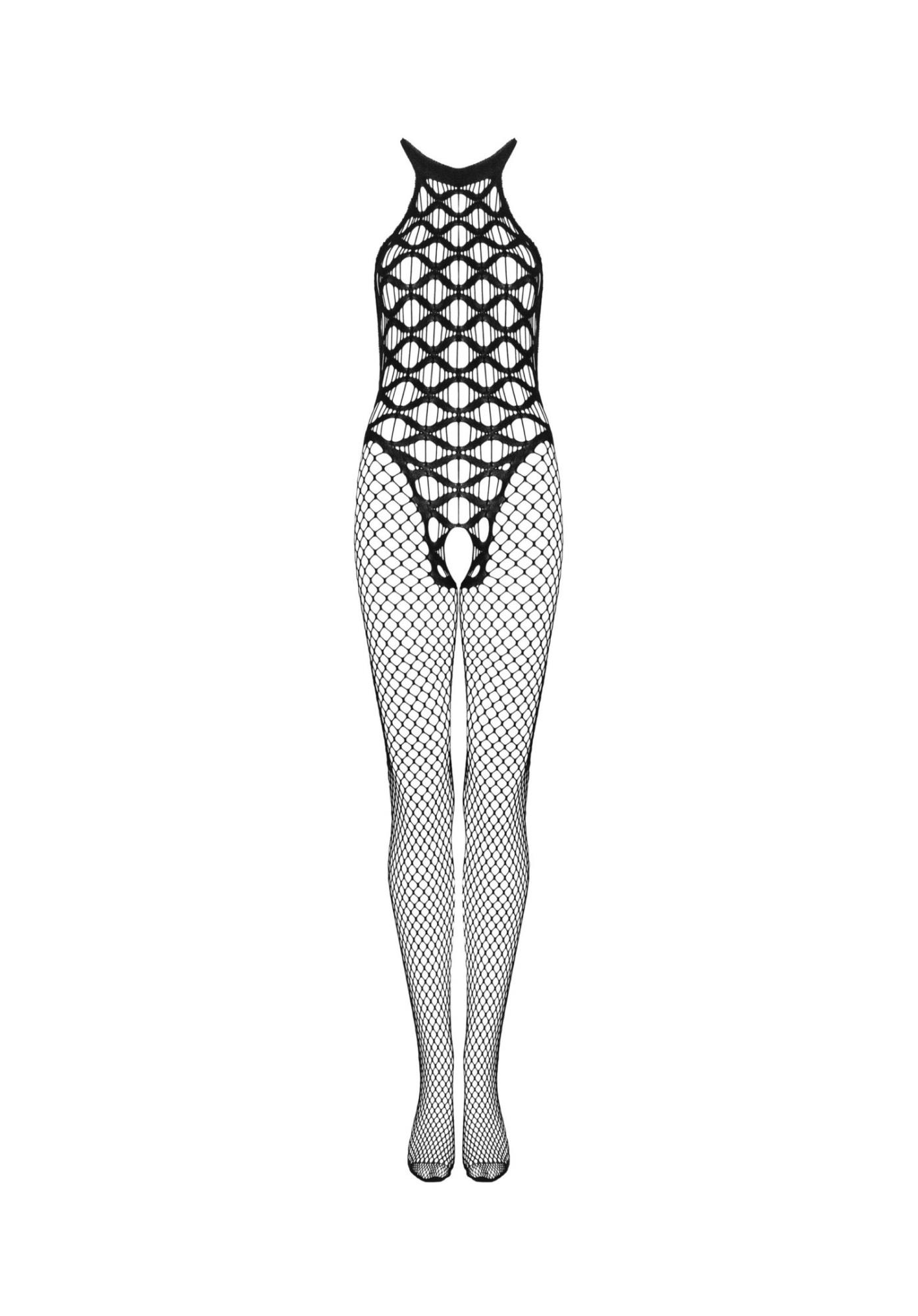Bodystocking Obsessive G332 czarny z otwartym krokiem S/M/L - obrazek 5
