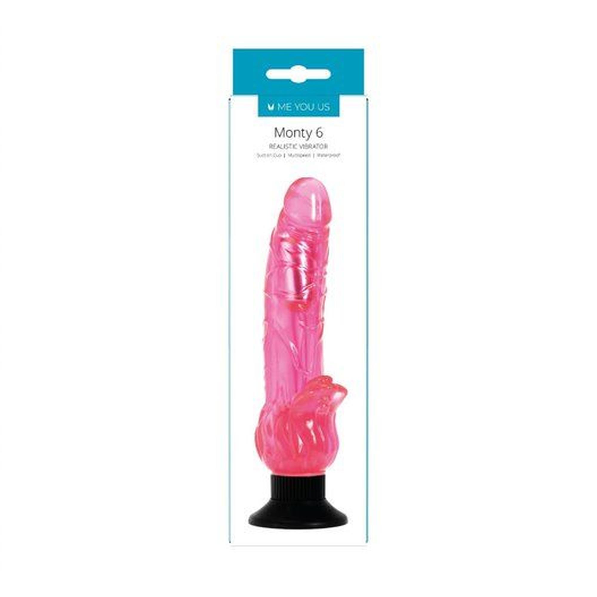 Wibrator żelowy realistyczny Me You Us Mounty 6 różowy 21 cm - obrazek 2