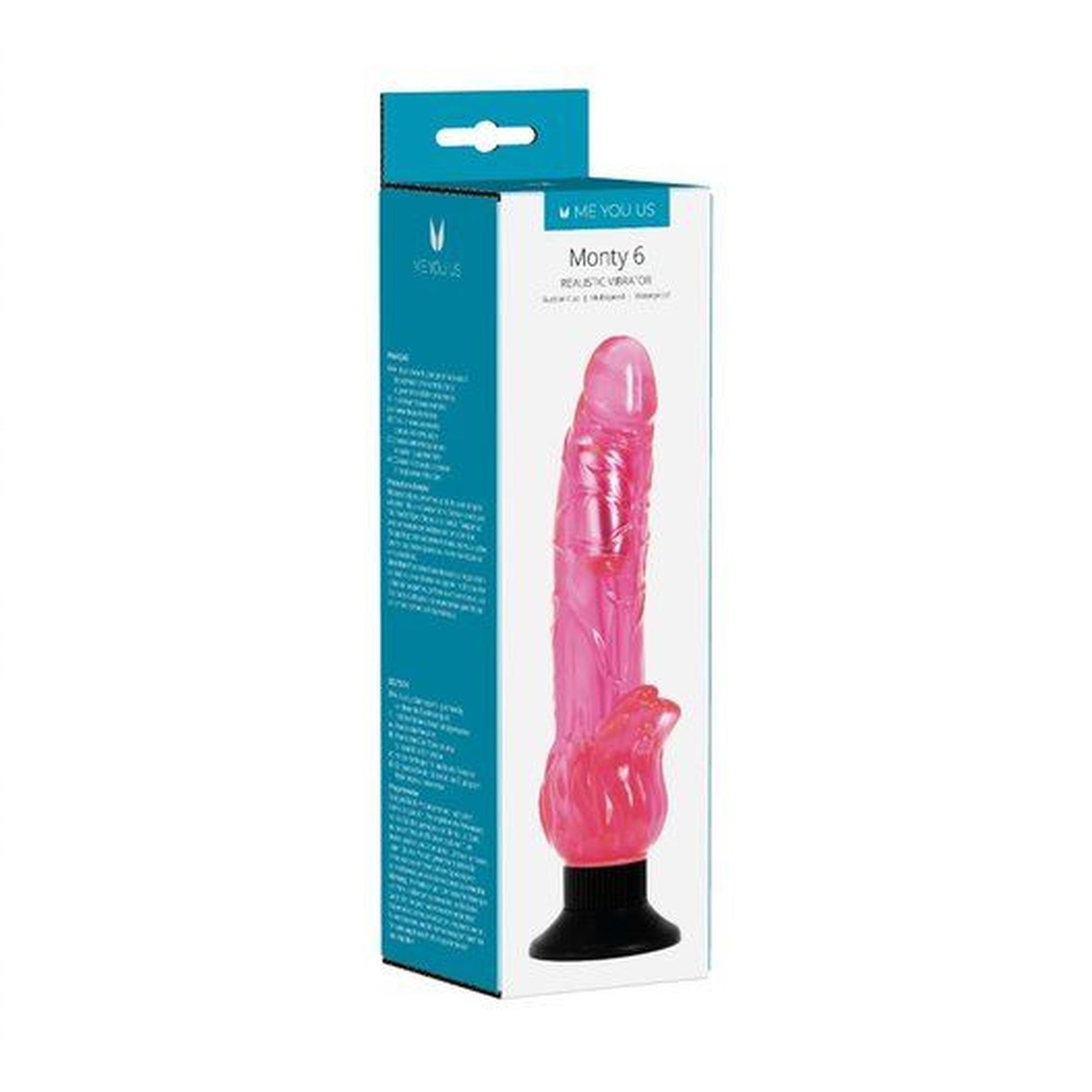 Wibrator żelowy realistyczny Me You Us Mounty 6 różowy 21 cm - obrazek 3