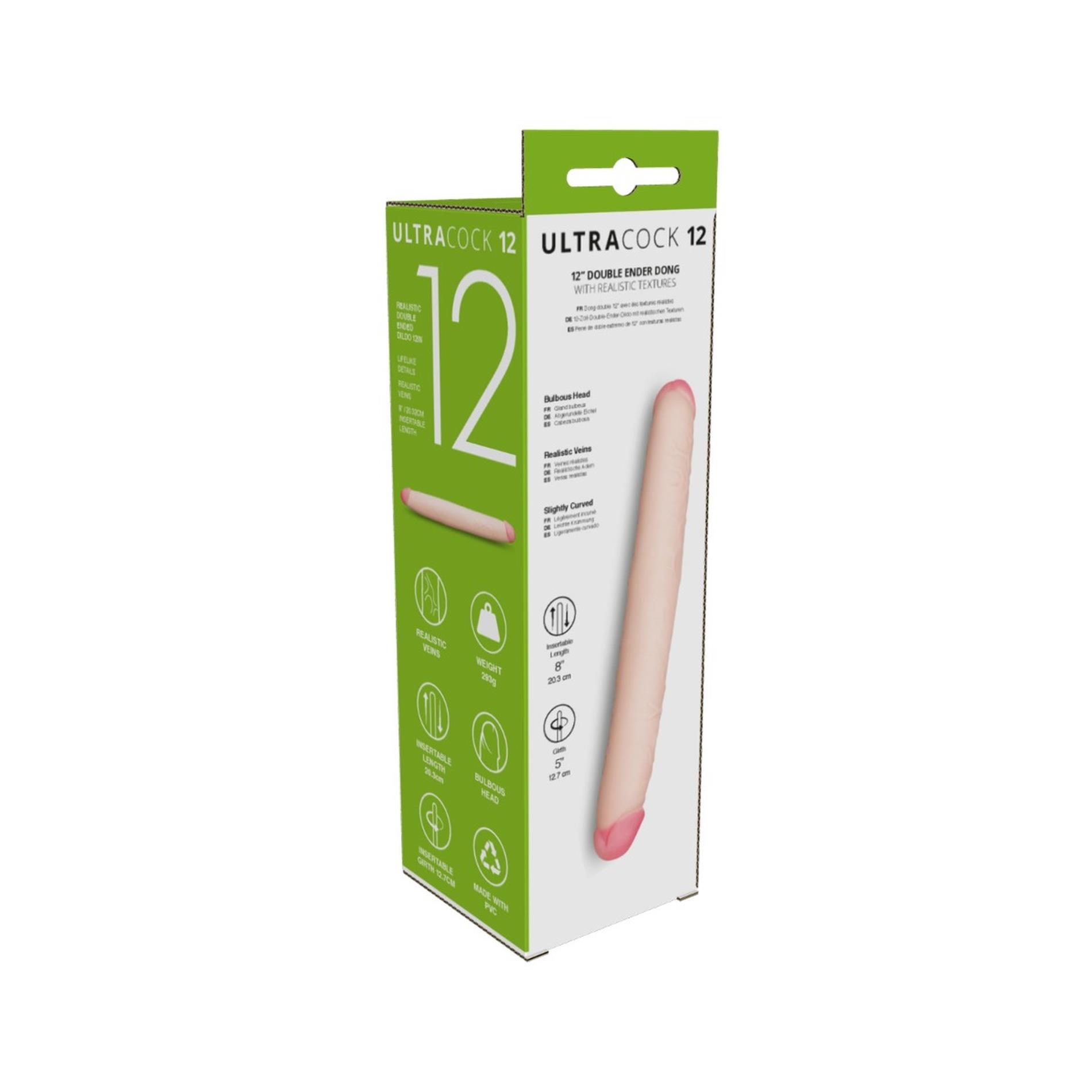 Dildo podwójne Me You Us Ultra Cock 12 cali PVC - obrazek 4
