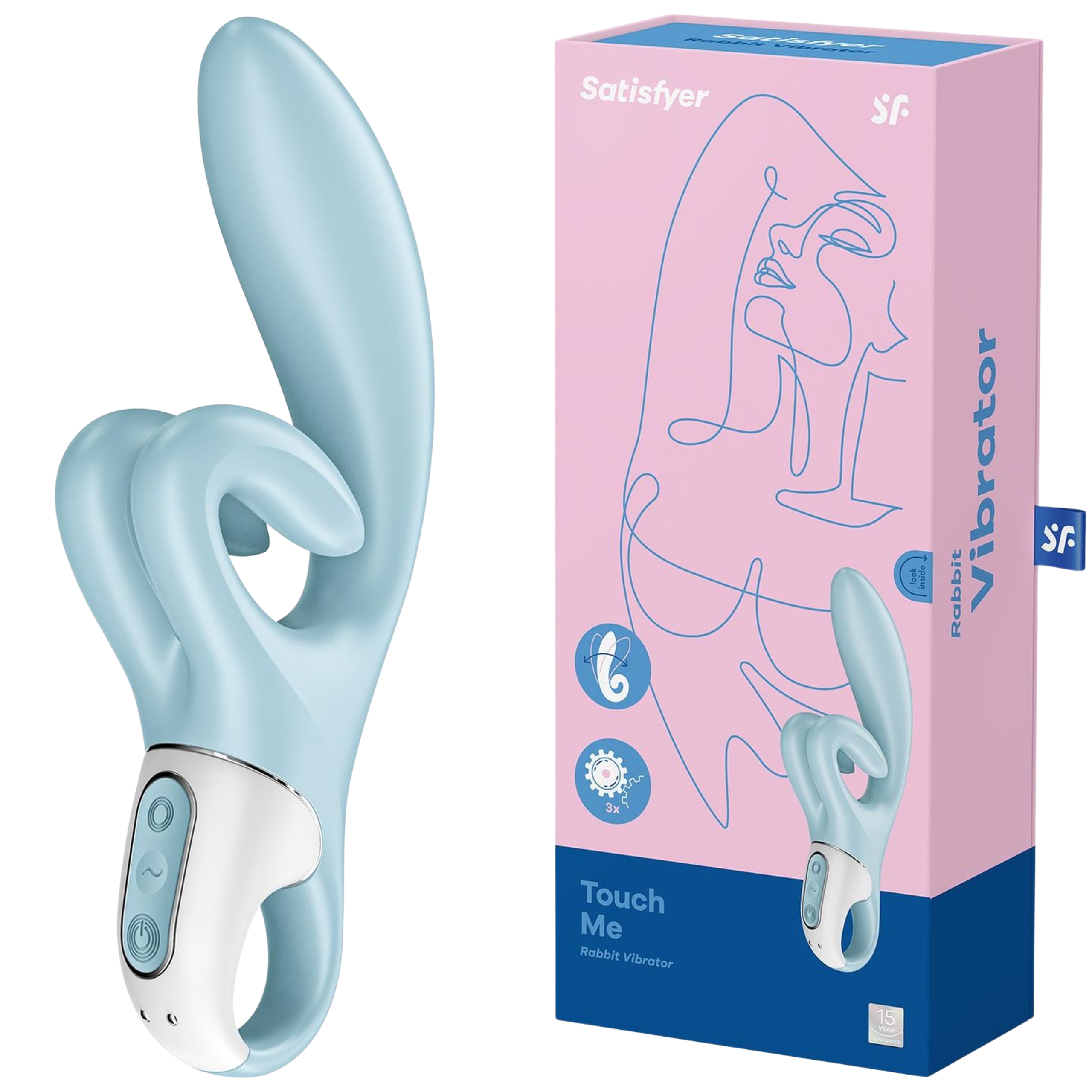 Wibrator króliczek Satisfyer Touch Me niebieski USB