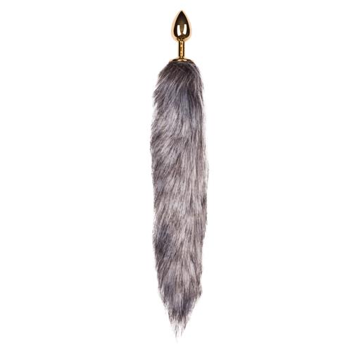 Korek analny z lisim ogonem EasyToys złoty 40 cm - obrazek 2