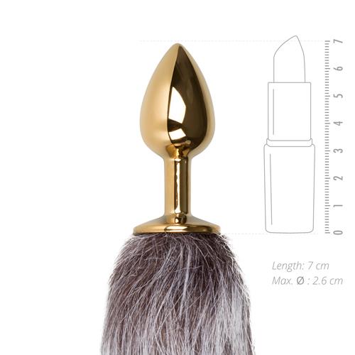Korek analny z lisim ogonem EasyToys złoty 40 cm - obrazek 3