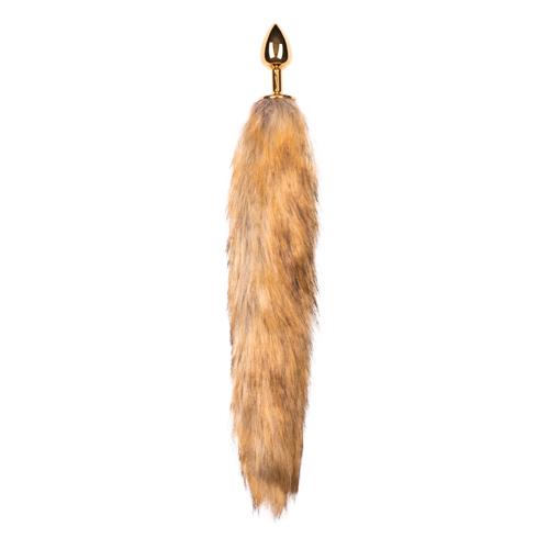 Korek analny z lisim ogonem EasyToys złoty 42 cm - obrazek 2