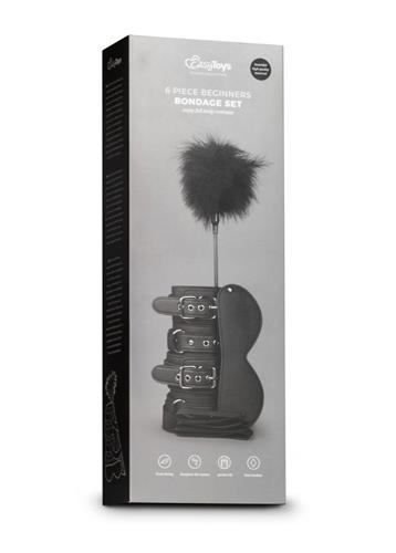 Zestaw kajdanek Beginners Bondage Fantasy EasyToys czarny