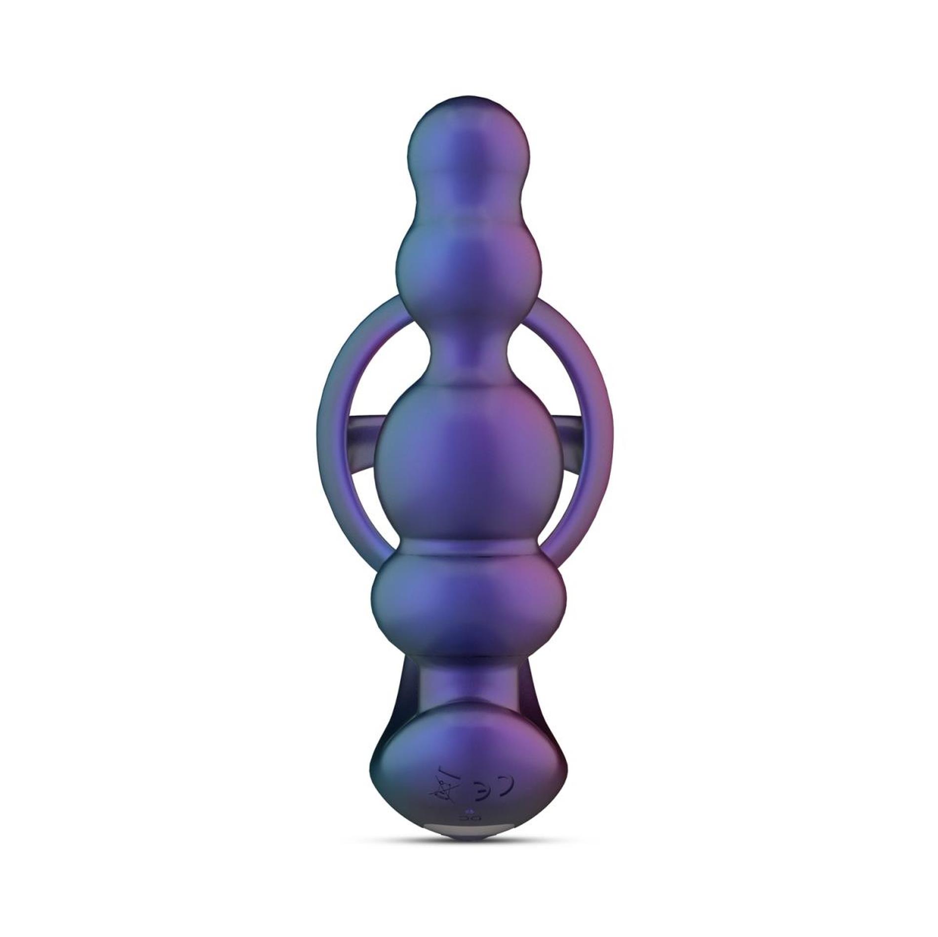 Korek analny wibrujący Hueman Stellar Force z pierścieniem pilot 10 cm - obrazek 4