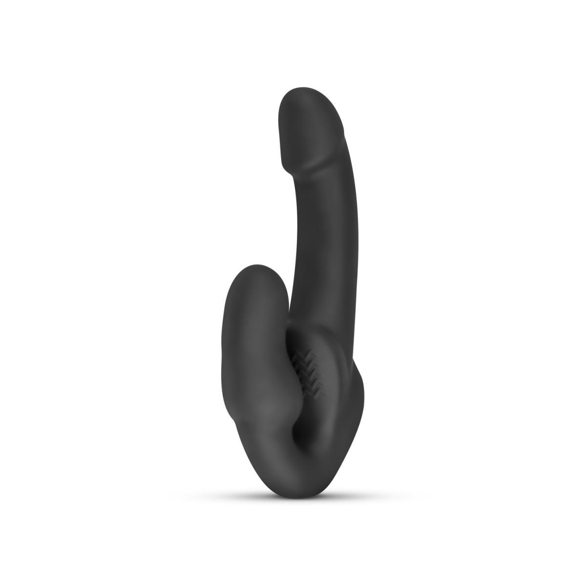 Samonośny strapon Morgan No Parts silikonowy 22 cm czarny - obrazek 5