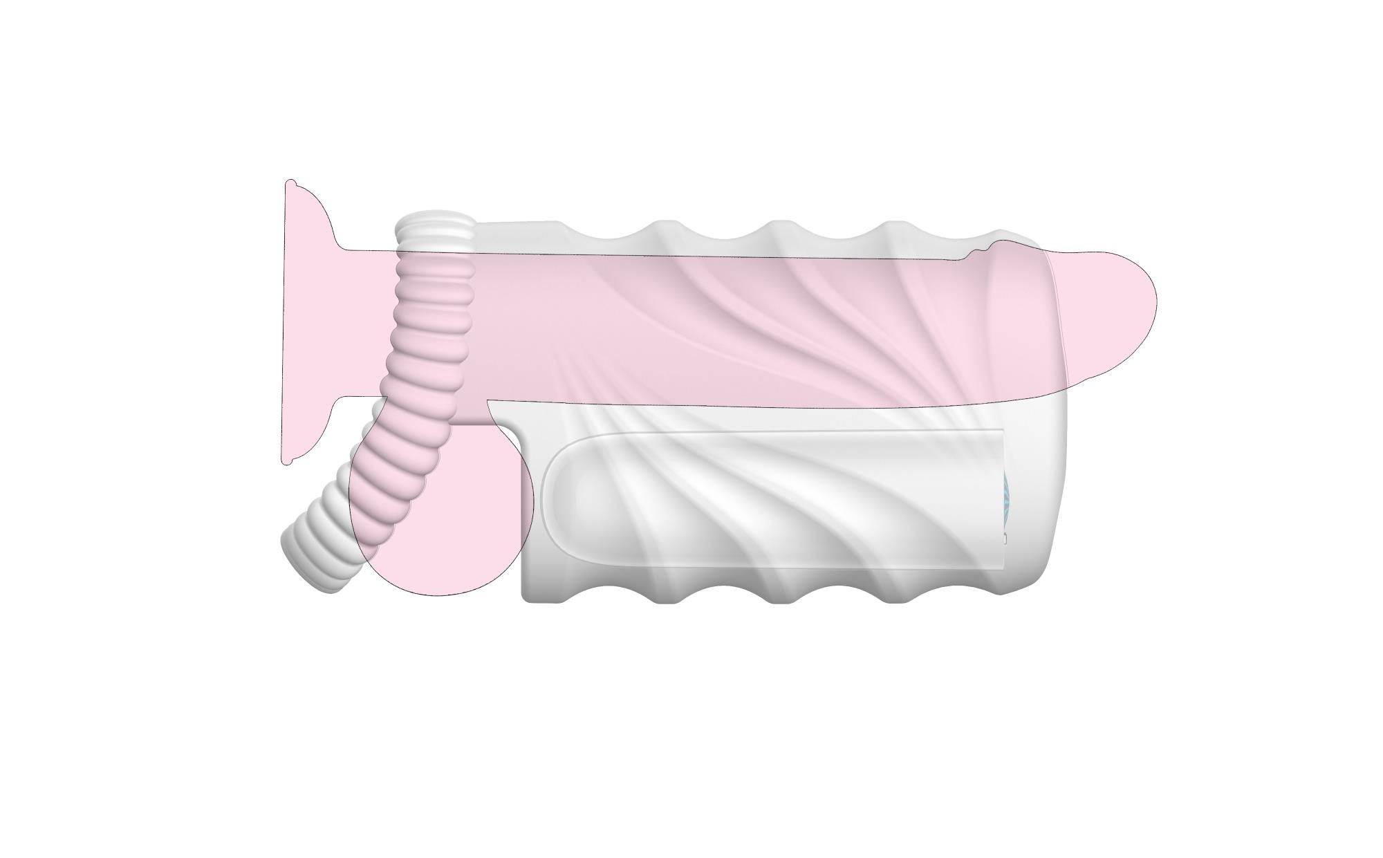 Masturbator waginalny z wibracją B Series Cute biały USB wodoodporny - obrazek 3