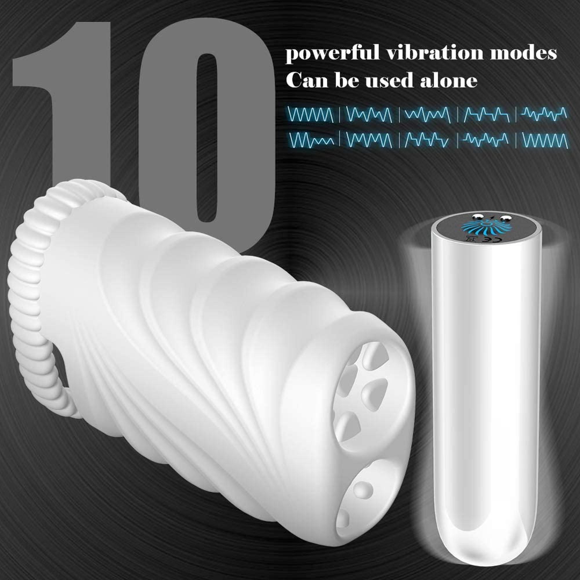 Masturbator waginalny z wibracją B Series Cute biały USB wodoodporny - obrazek 2