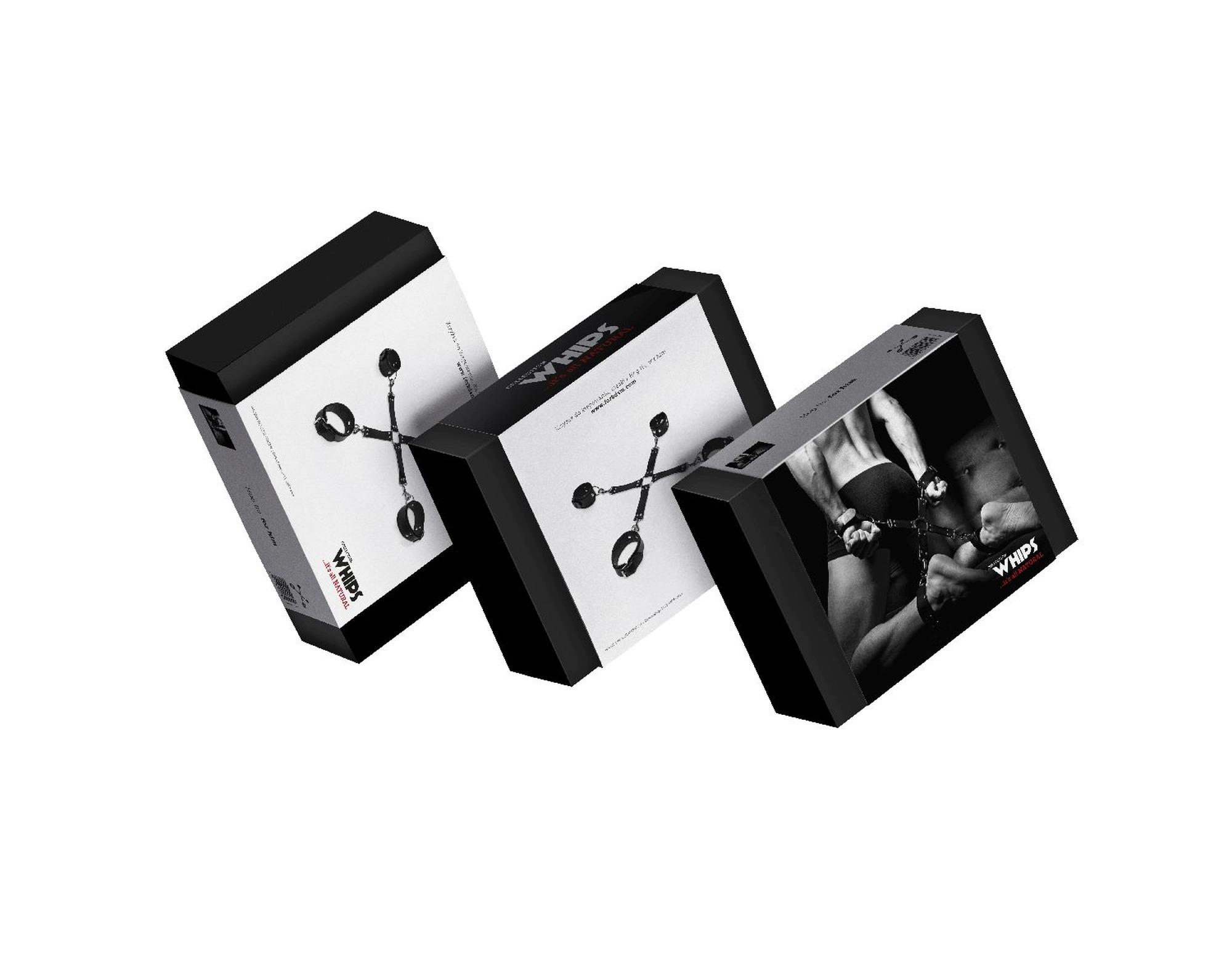 Wiązania krzyżak Whips Collection czarne - obrazek 3