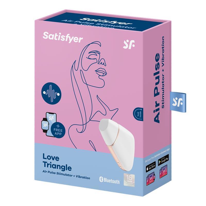 Stymulator łechtaczki Satisfyer Love Triangle biały z aplikacją - obrazek 7